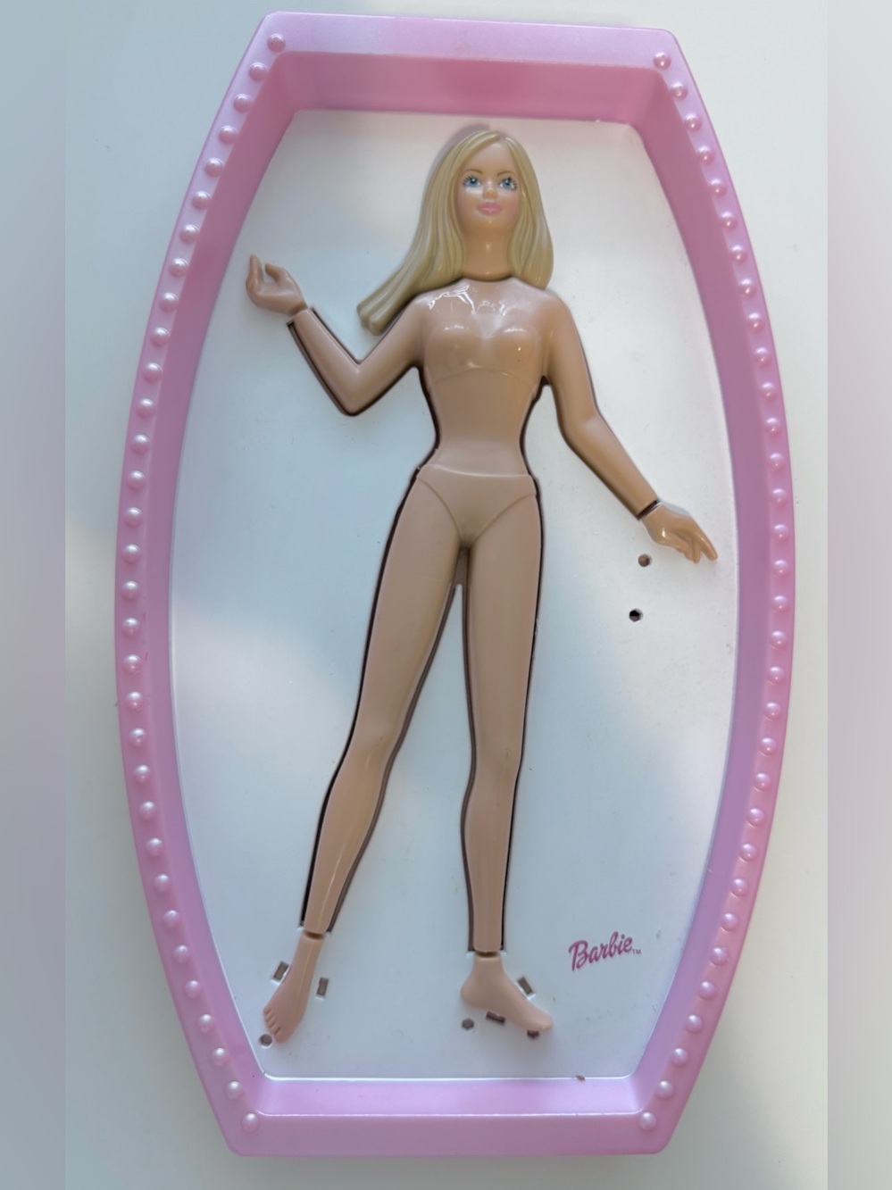 2002 Barbie "Flip and Fold Fashion" Fabric Design Display Frame